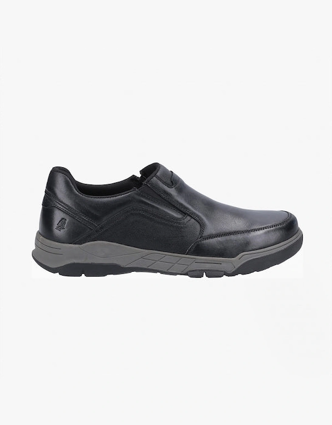 Hush Puppies Men's Black Fletcher Leather Slip-On Shoes  11 Uk Size 11