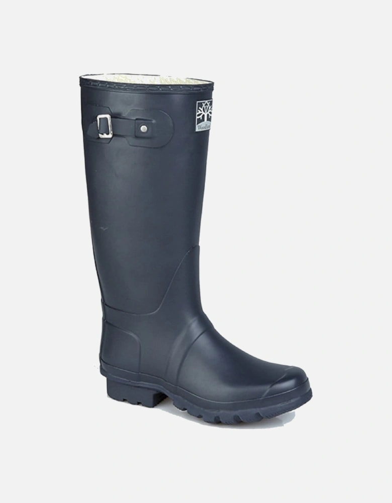 COUNTRY Wide Calf Unisex Buckle Wellington Boots Navy Blue