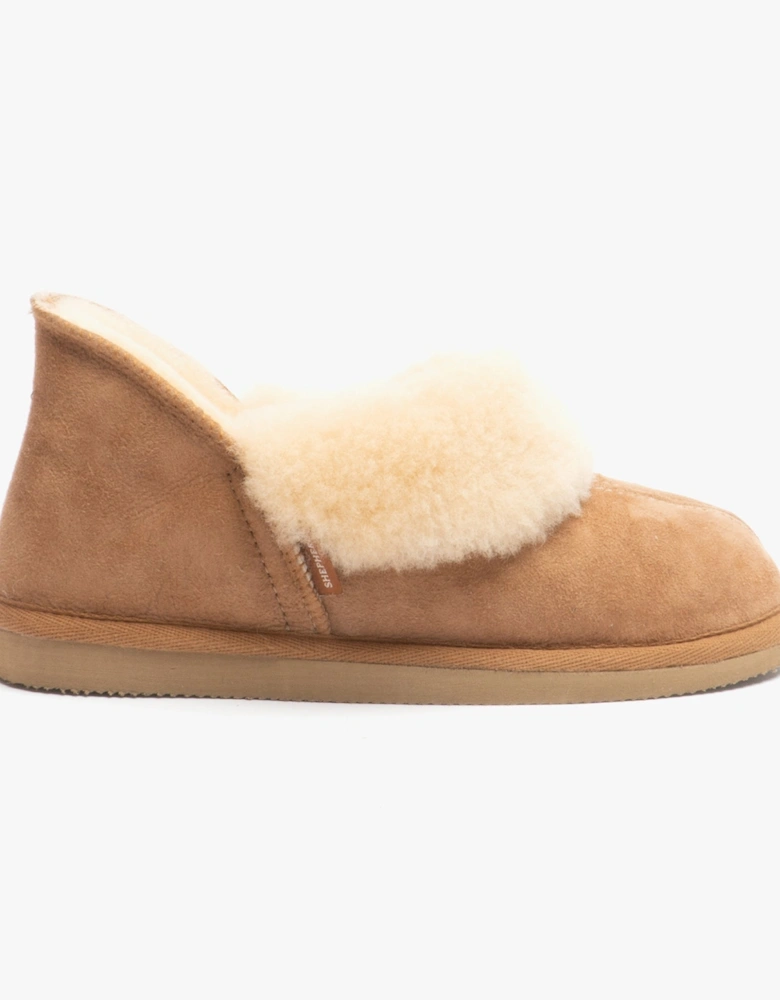 KARIN Womens Sheepskin Slipper Boots Chestnut