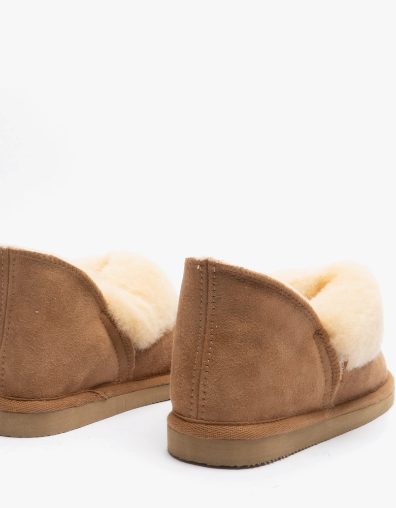 KARIN Womens Sheepskin Slipper Boots Chestnut