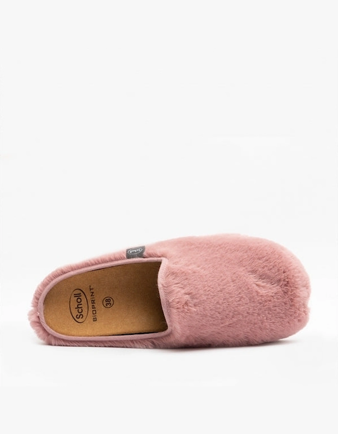 MADDY Womens Faux Fur Mule Slippers Rose