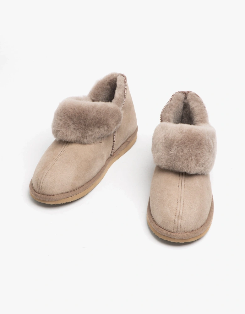 KARIN Womens Sheepskin Slipper Boots Stone