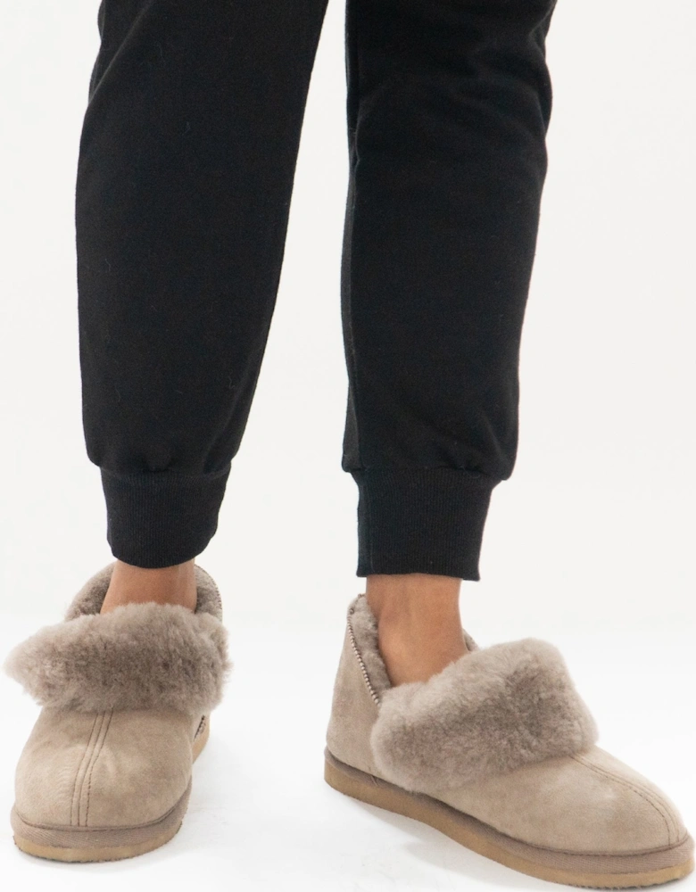 KARIN Womens Sheepskin Slipper Boots Stone