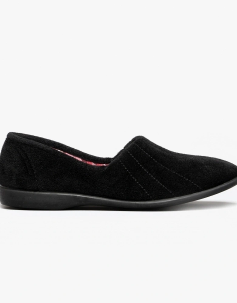 AUDREY Slip On Womens Slippers Black