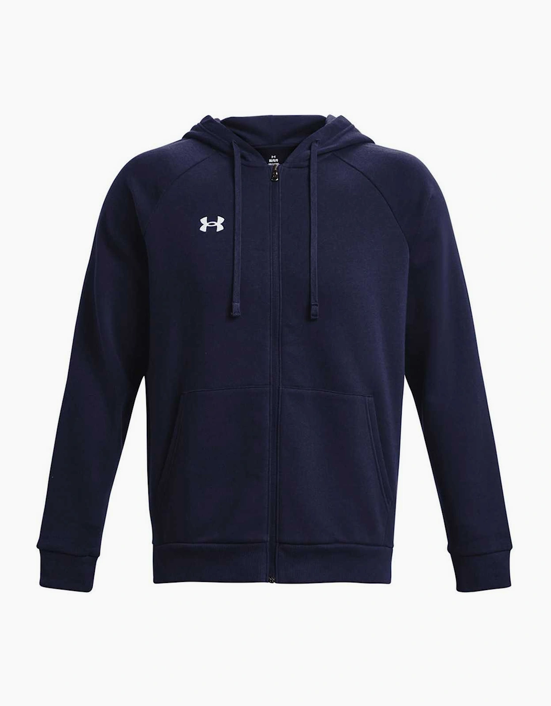 Under Armour Unisex Navy Adult Rival Fleece Full Zip Hoodie - Size: 18/20/44