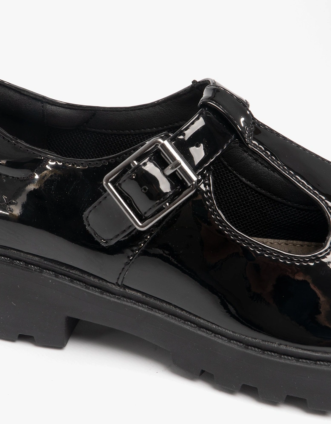 CASEY Girls School Shoes Patent Black