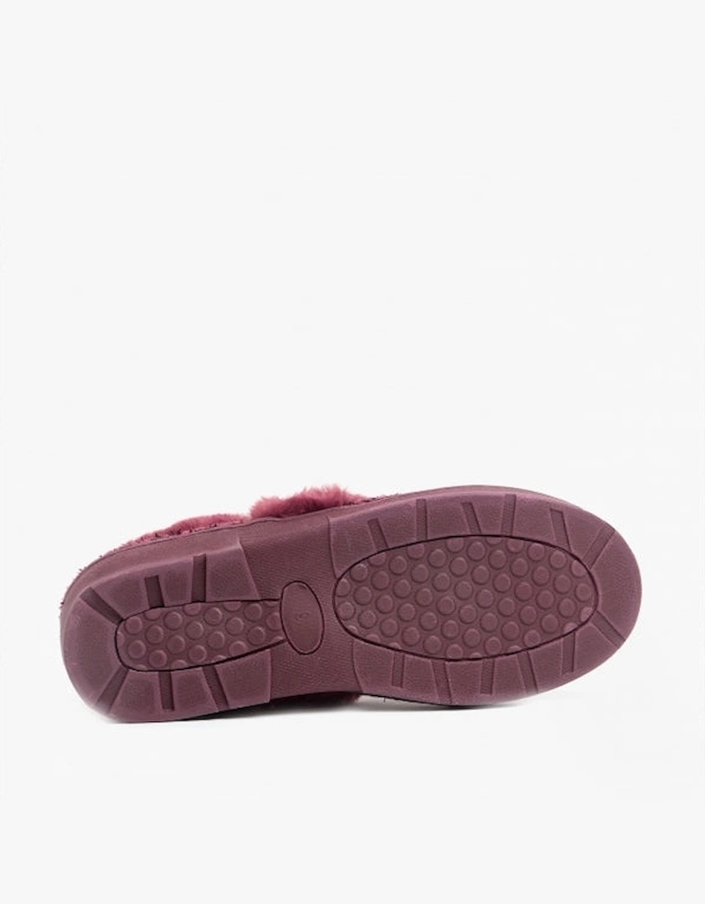 AVON Womens Full Slippers Burgundy