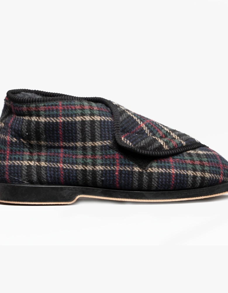 WILLIAM Mens Boot Slippers Check