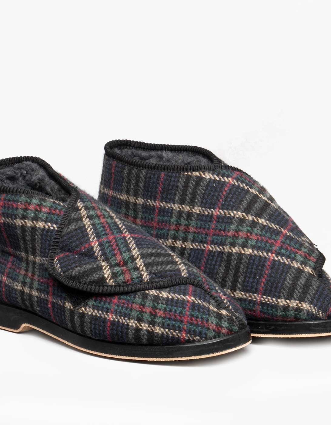 WILLIAM Mens Boot Slippers Check