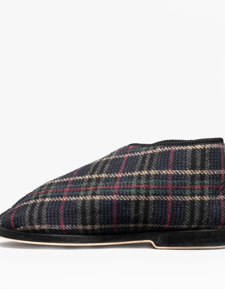 WILLIAM Mens Boot Slippers Check