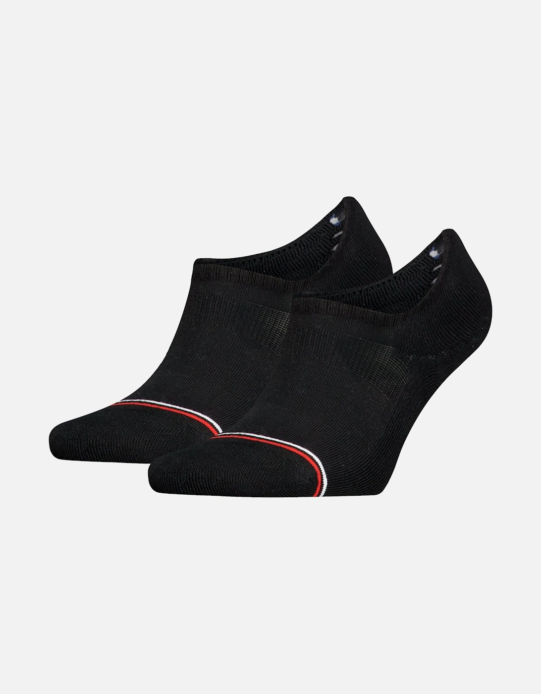 Tommy Hilfiger Men's Black 2 Pack Trainer Invisible Socks - : 6/6.5/7/8/7.5 Uk Size 6-8