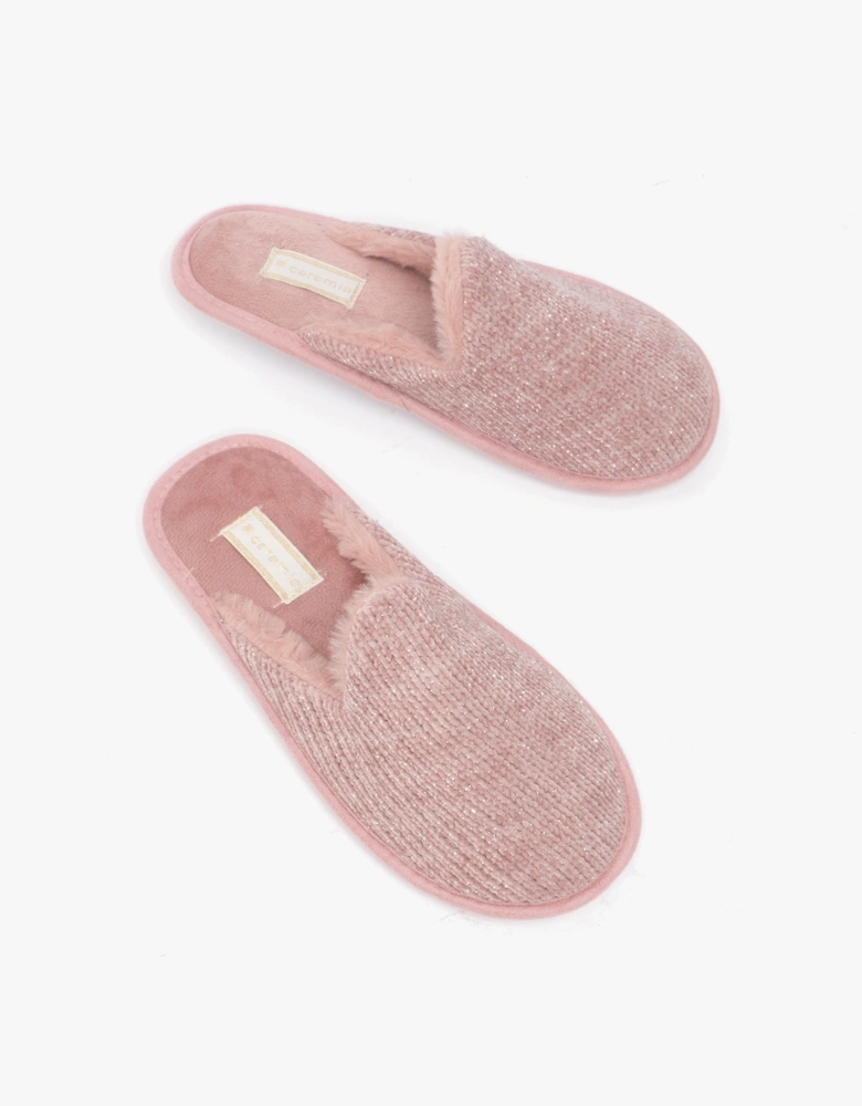 SPARKLE TESTER Womens Full Slipper Old Pink