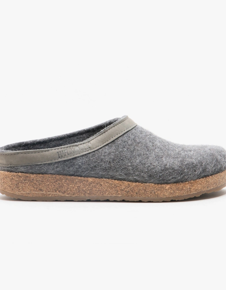 TORBEN Womens Felt Wide Fit Mule Slippers Anthracite