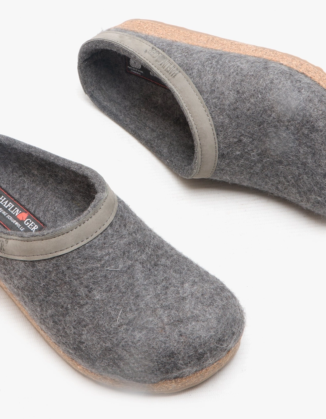 TORBEN Womens Felt Wide Fit Mule Slippers Anthracite