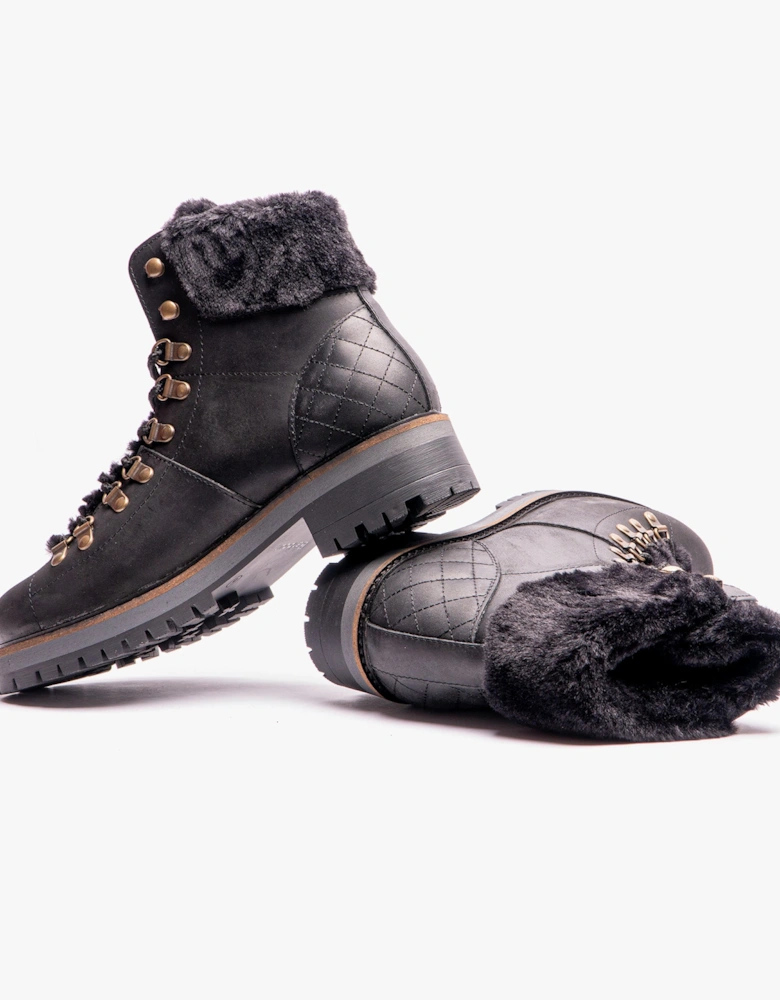 HOLLY Womens Hiker Boots Black