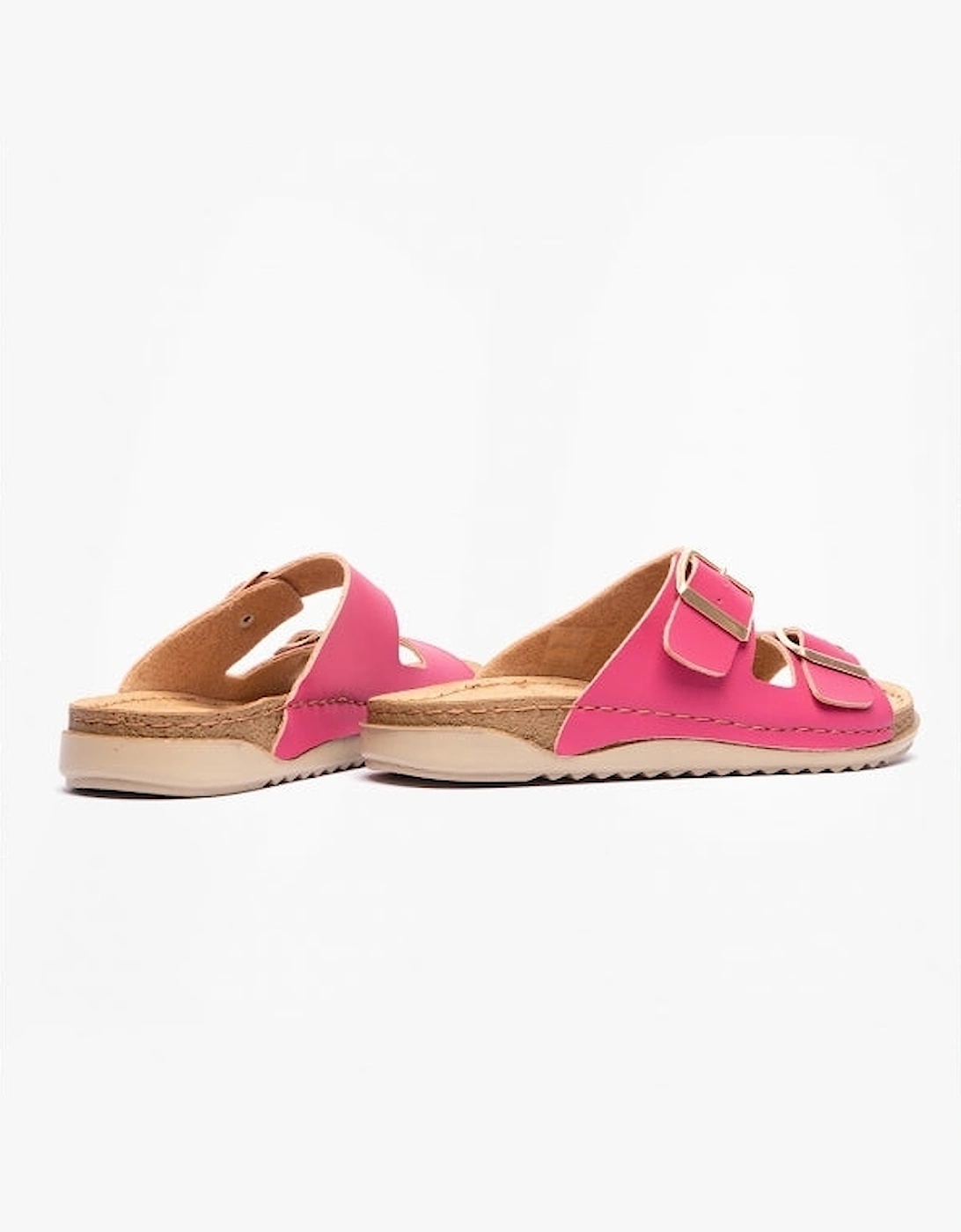 CORTONA Womens Open-Toe Mule Sandals Raspberry