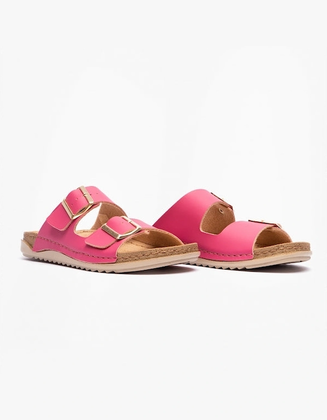 CORTONA Womens Open-Toe Mule Sandals Raspberry