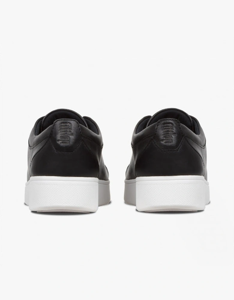 RALLY Womens Leather Trainers Black/White