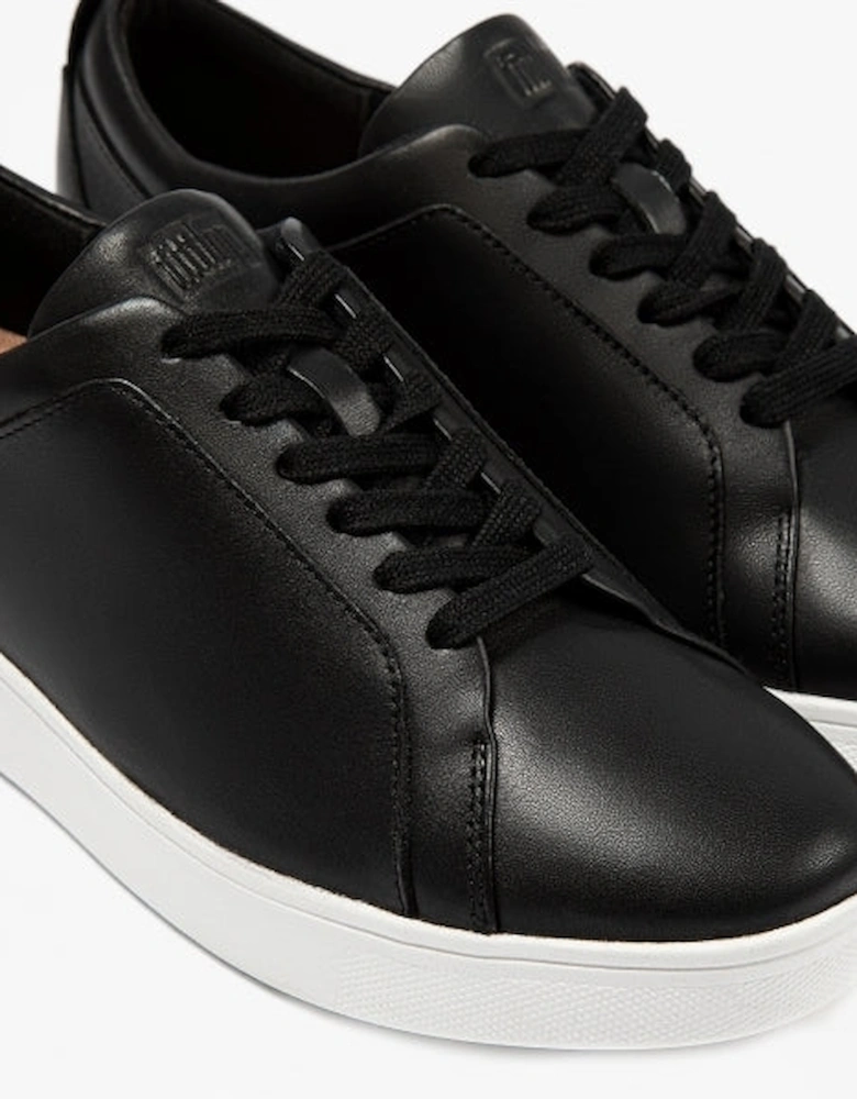 RALLY Womens Leather Trainers Black/White