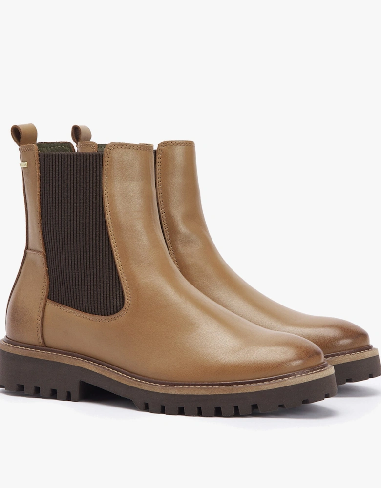 HARMBY Womens Chelsea Boots Chestnut