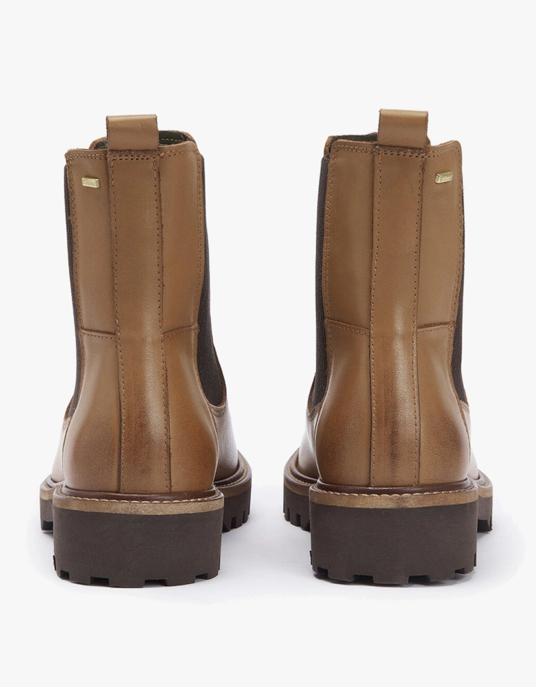 HARMBY Womens Chelsea Boots Chestnut