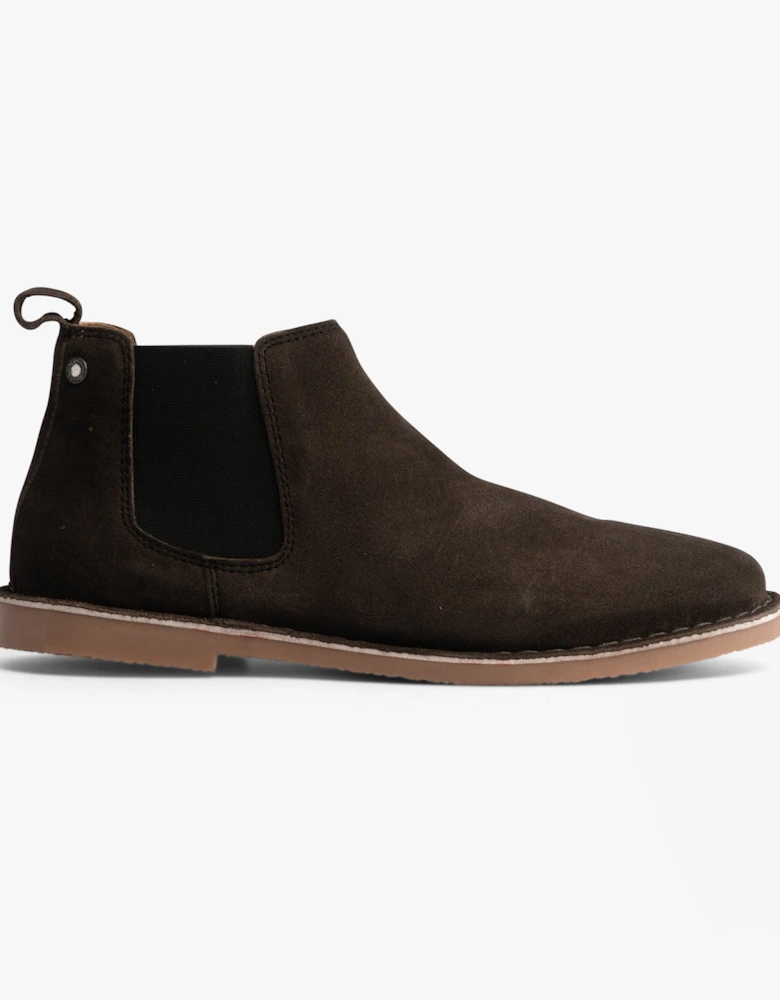 BRAVO SUEDE Mens Chelsea Boots Pirate Black