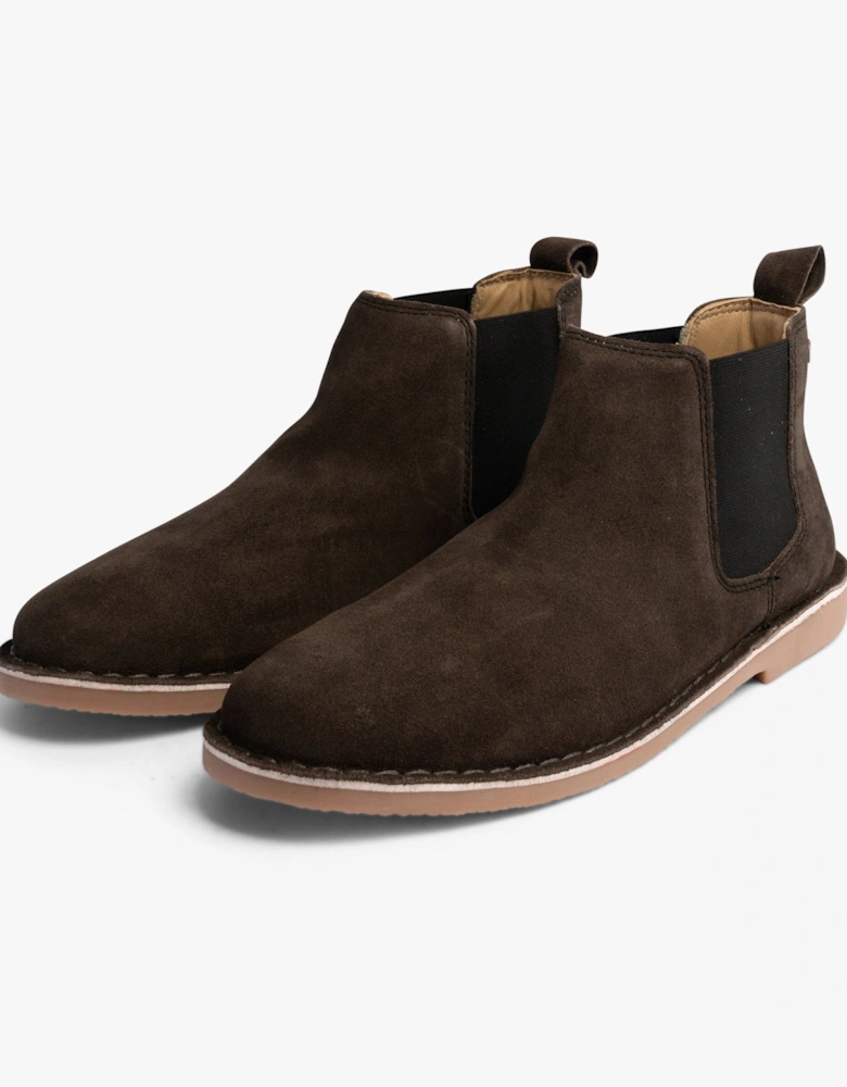 BRAVO SUEDE Mens Chelsea Boots Pirate Black