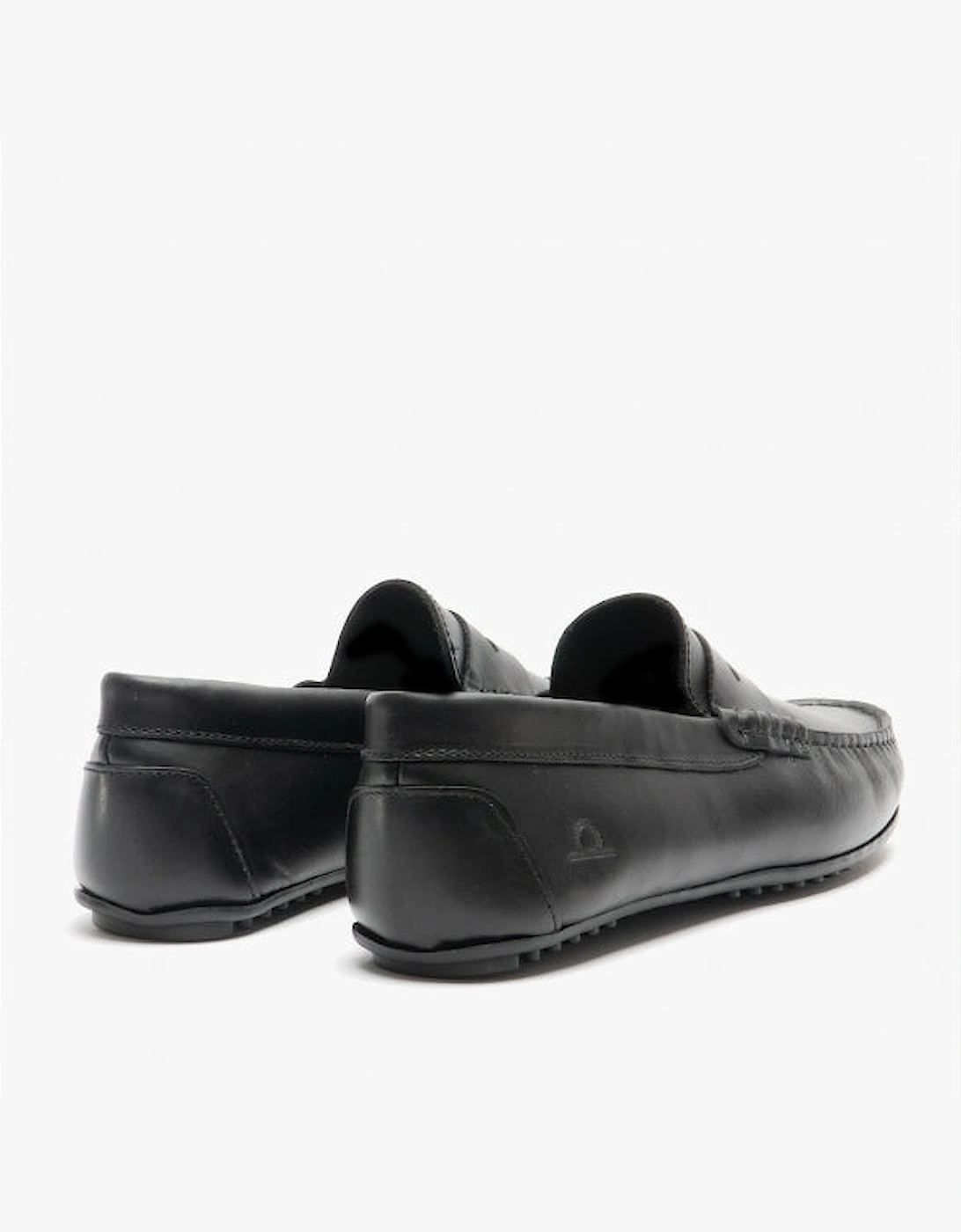 TIMOR G2 Mens Leather Driving Moccasin Shoes Black