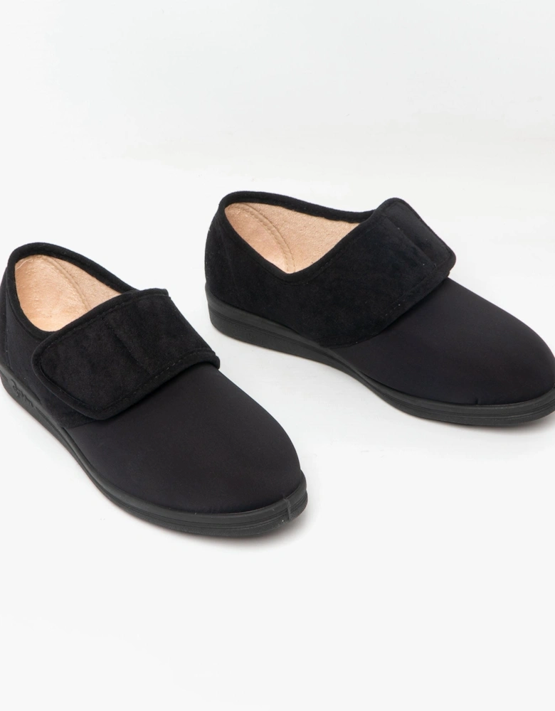 STELLA Womens Full Slippers Black