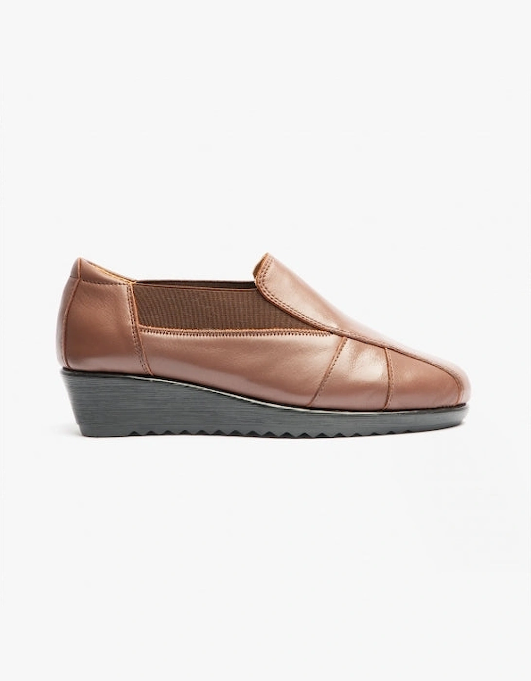 JULIET Womens Leather Shoes Cognac, 6 of 5