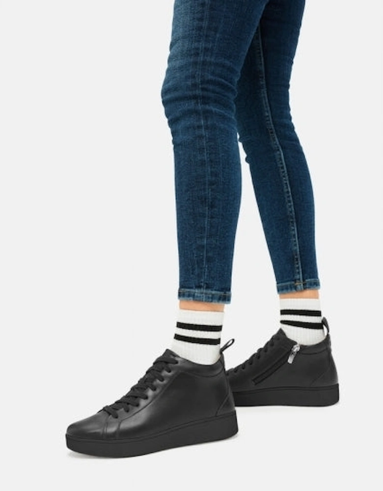 RALLY LEATHER HIGH-TOP Womens Trainers Black