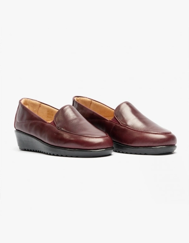 MIRANDA Womens Leather Shoes Bordeaux