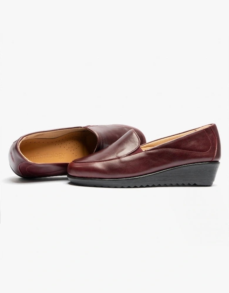 MIRANDA Womens Leather Shoes Bordeaux