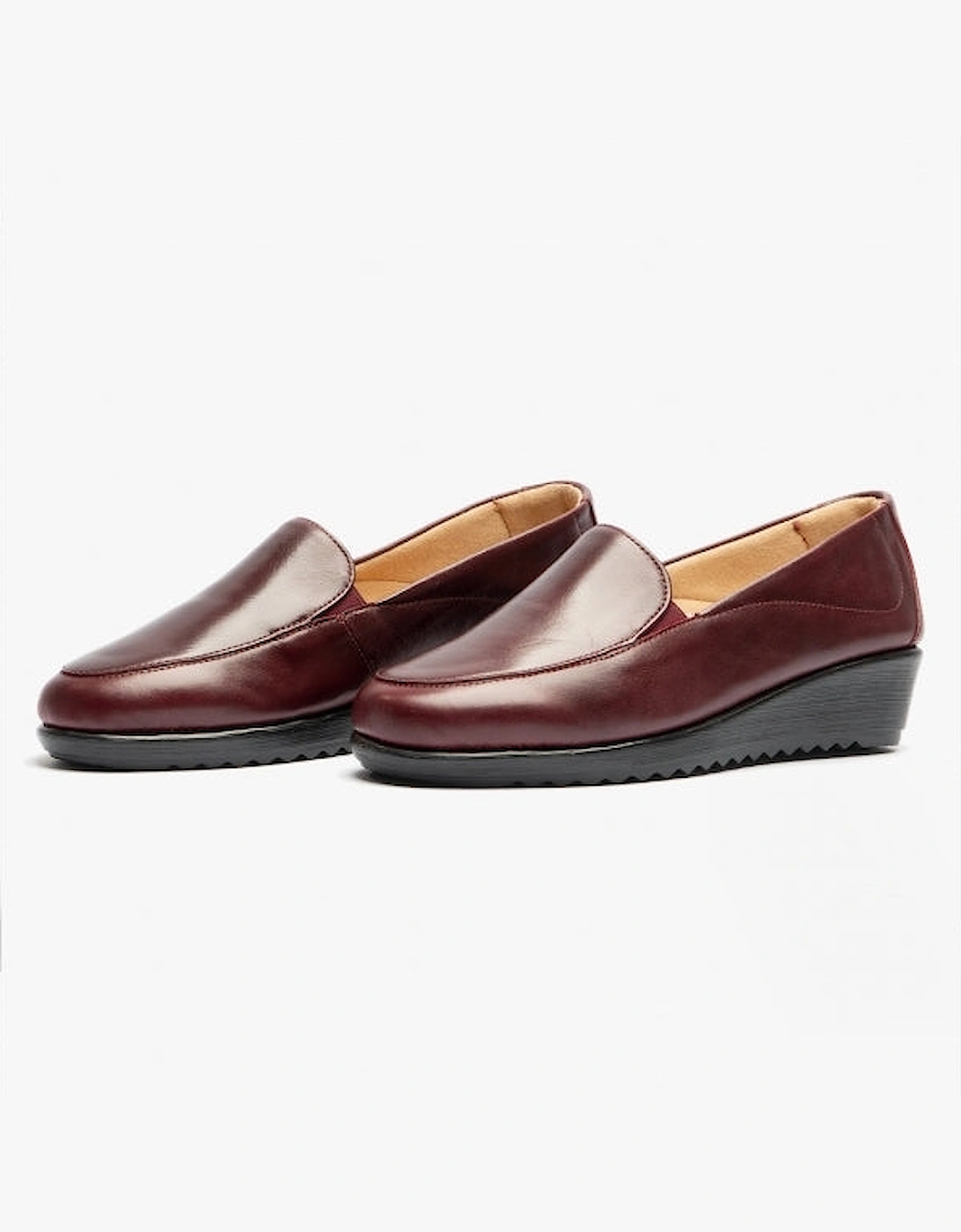 MIRANDA Womens Leather Shoes Bordeaux