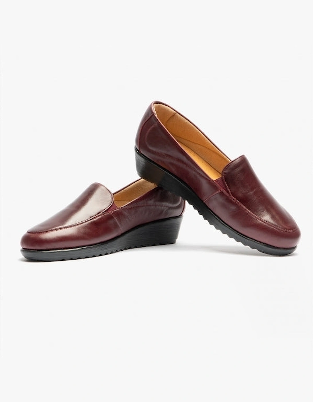 MIRANDA Womens Leather Shoes Bordeaux