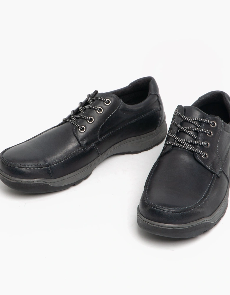 TUCKER Mens Leather Casual Shoes Black