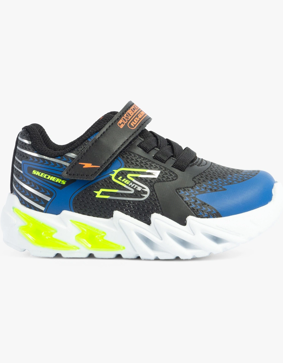 400138N/BKBL FLEX-GLOW BOLT Boys Trainers Black/Blue, 6 of 5