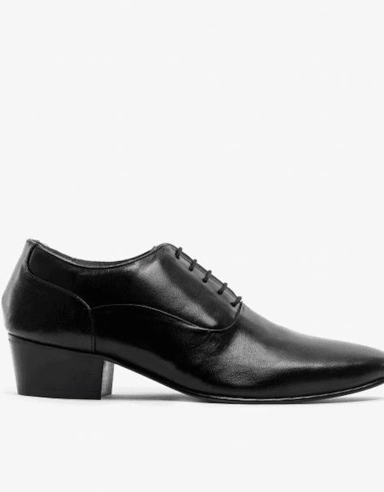 TONI Mens Leather Cuban Heel Shoes Black