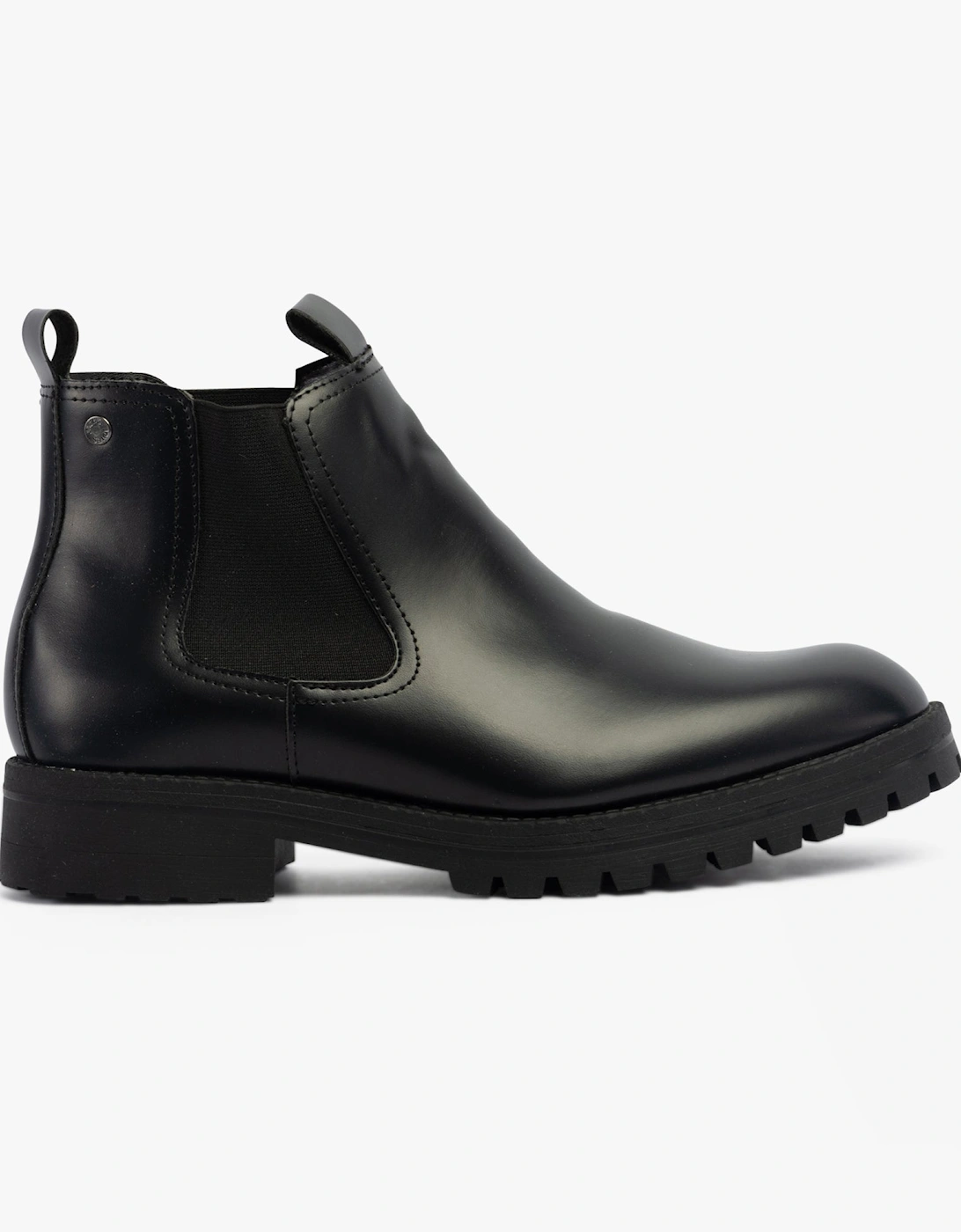 CAMDEN PU Mens Chelsea Boots Anthracite, 6 of 5