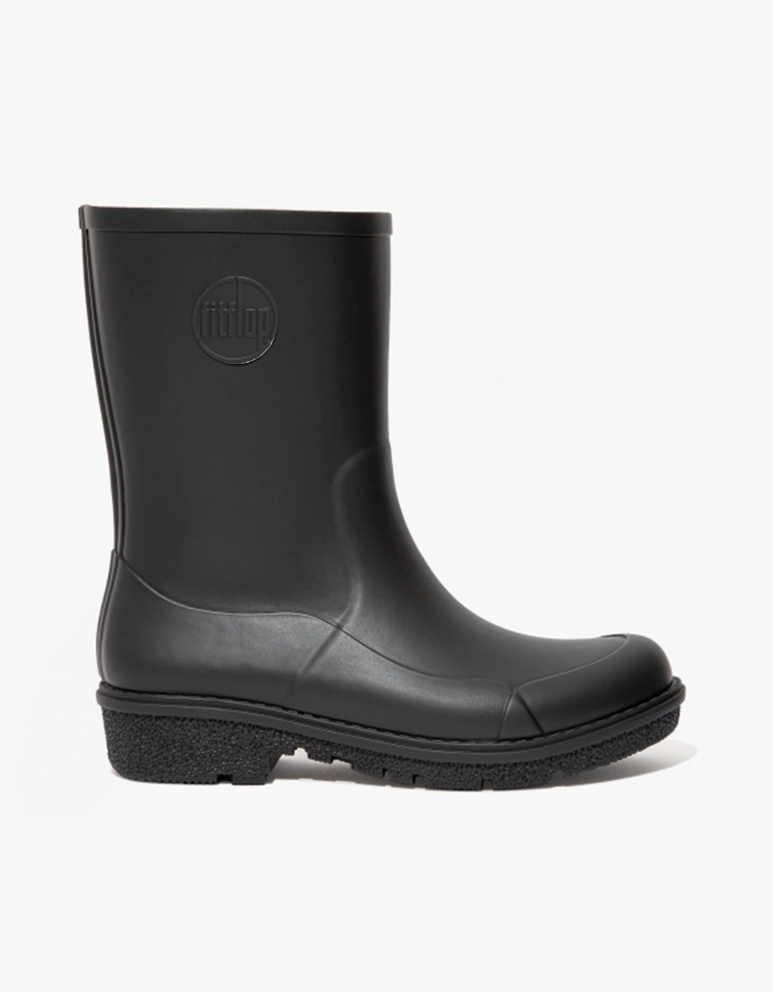 FitFlop Women's FitFlop WONDERWELLY SHORT Womens Rubber Wellington Boots All Black