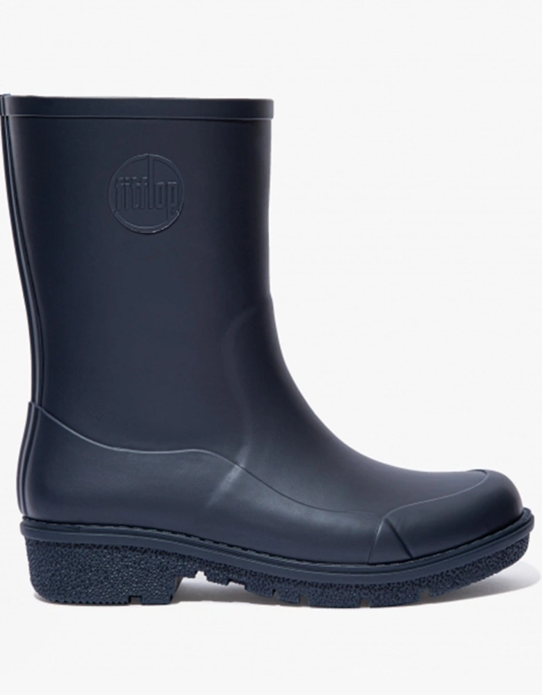 WONDERWELLY SHORT Womens Rubber Wellington Boots Midnight Navy