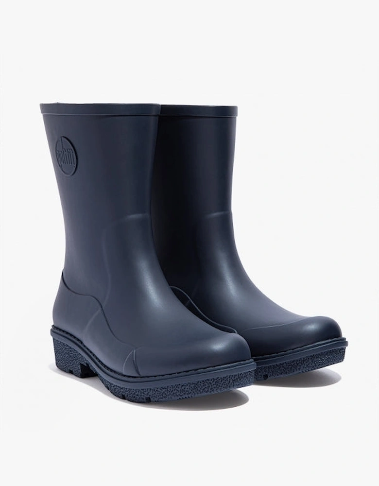 WONDERWELLY SHORT Womens Rubber Wellington Boots Midnight Navy