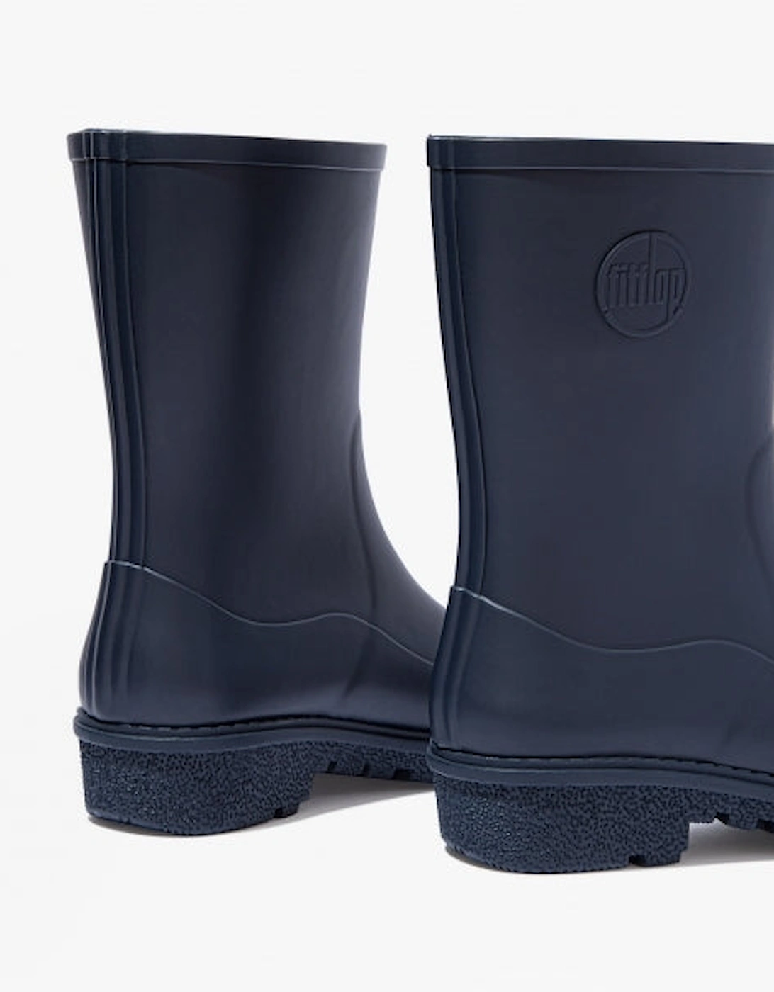 WONDERWELLY SHORT Womens Rubber Wellington Boots Midnight Navy