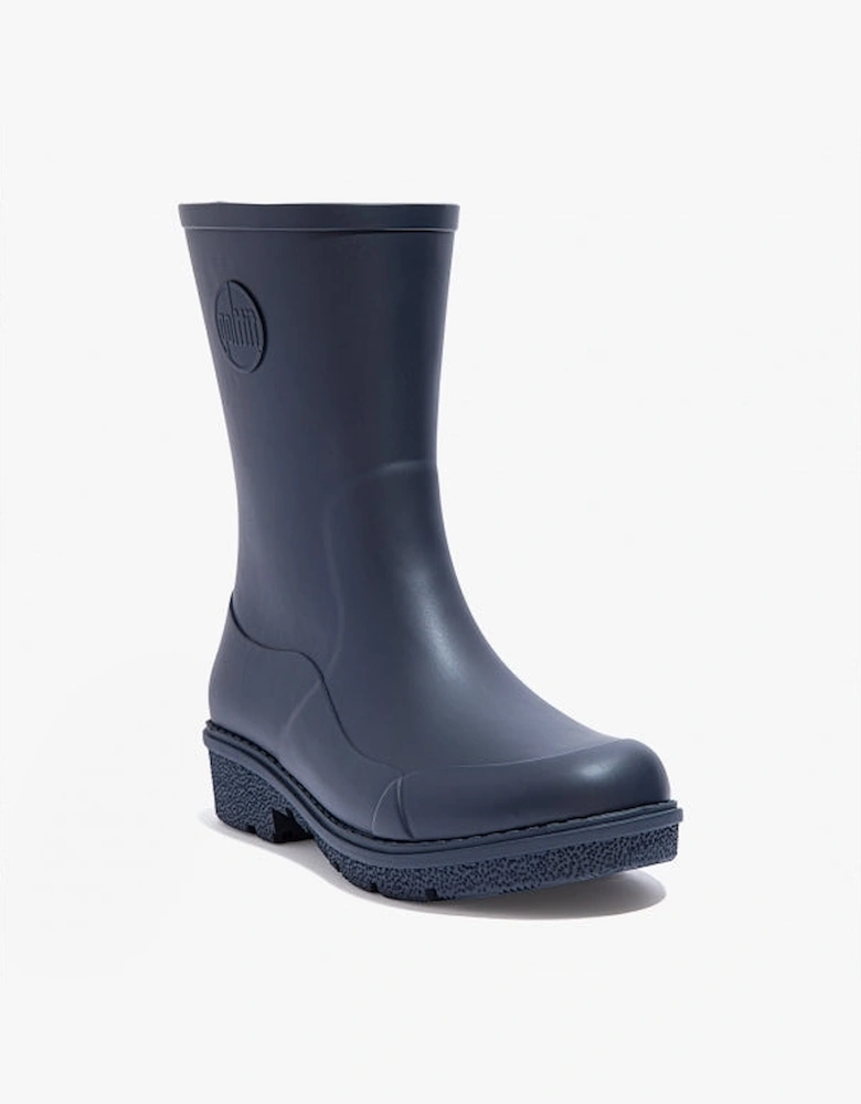 WONDERWELLY SHORT Womens Rubber Wellington Boots Midnight Navy