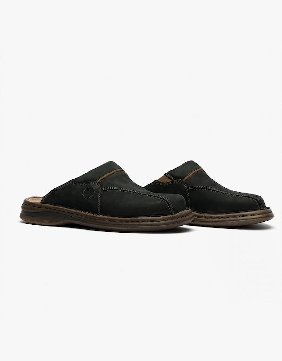 KLAUS Mens Leather Mules Jeans/Combi