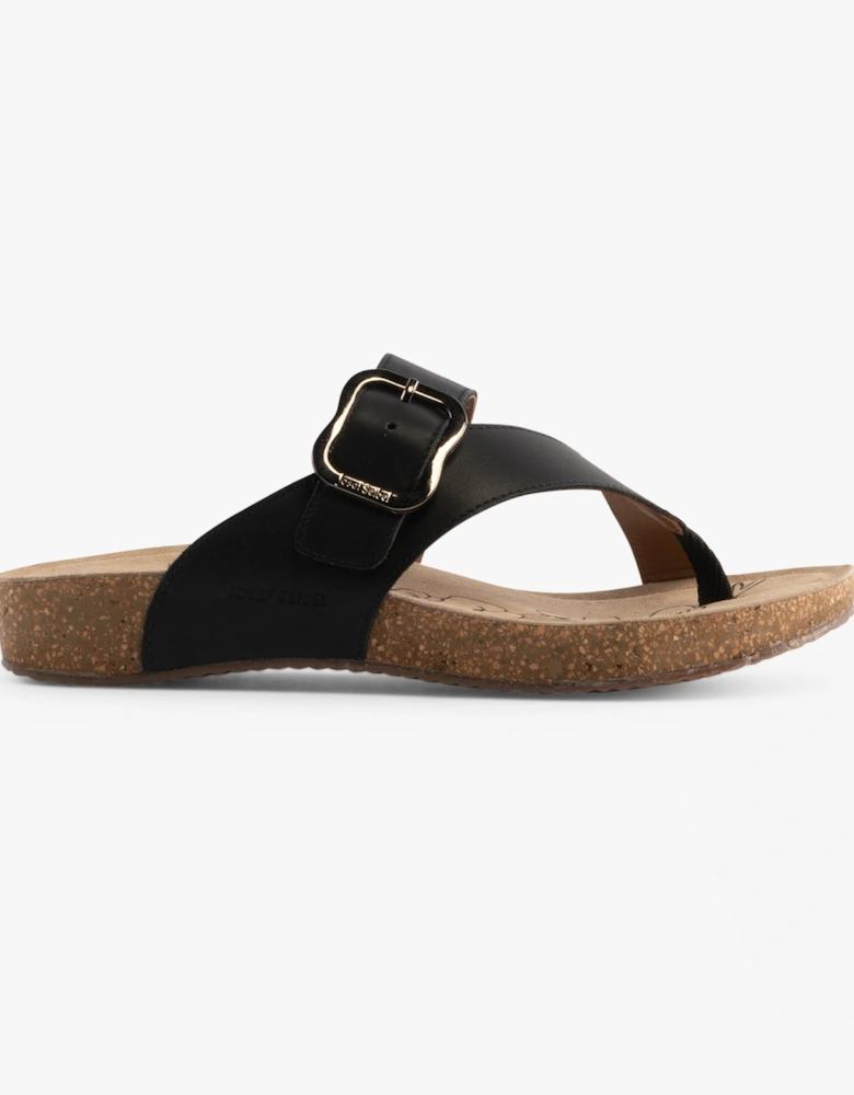 TONGA 77 Womens Toe-Post Sandals Black