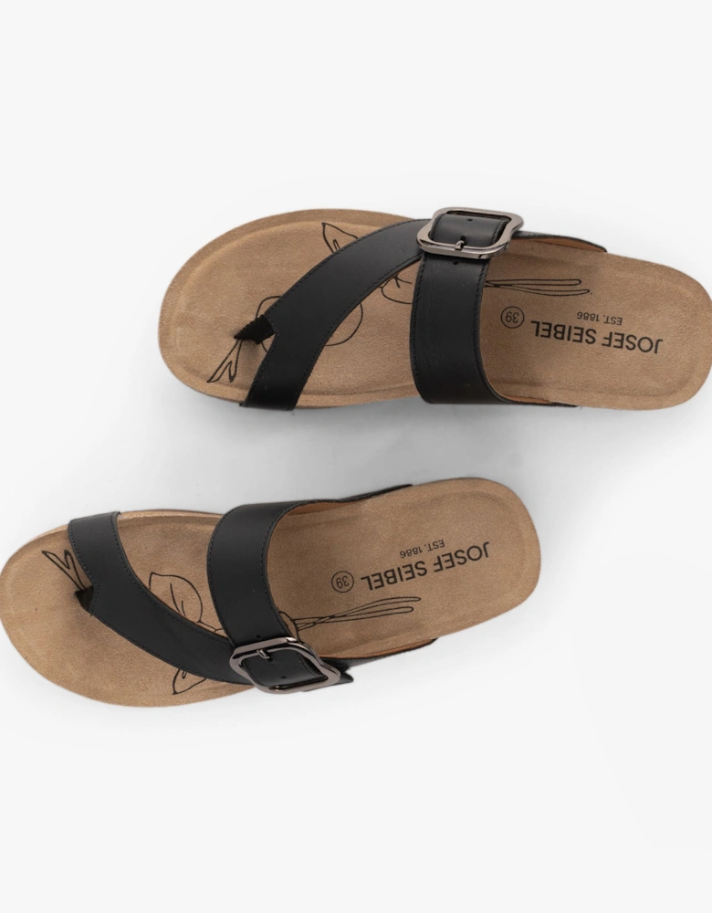 TONGA 77 Womens Toe-Post Sandals Black