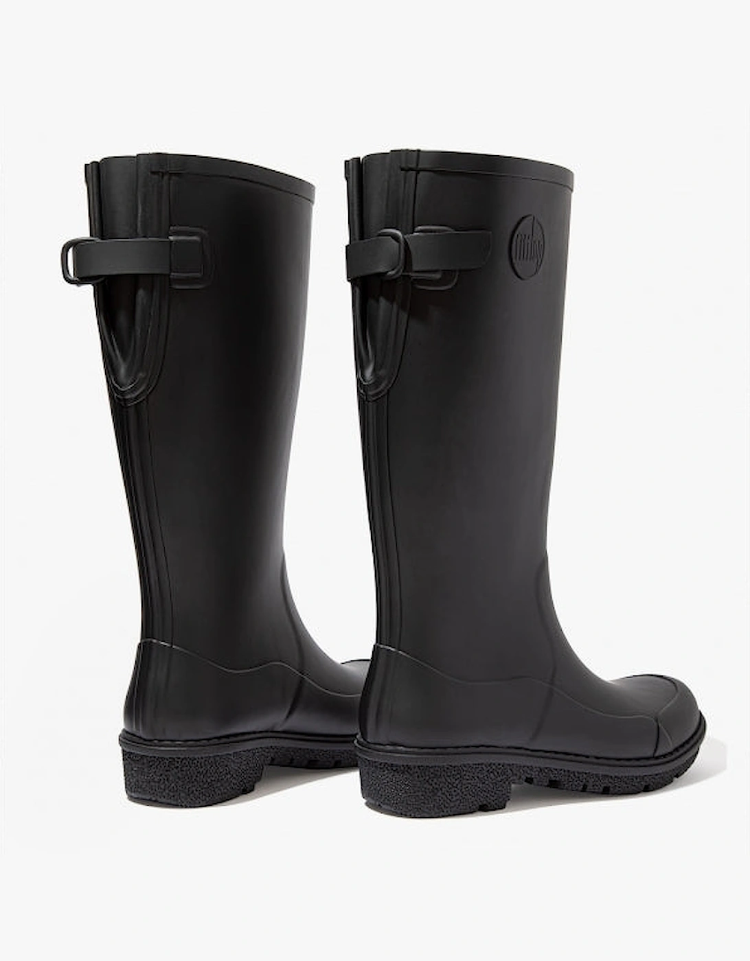 WONDERWELLY TALL Womens Rubber Wellington Boots All Black