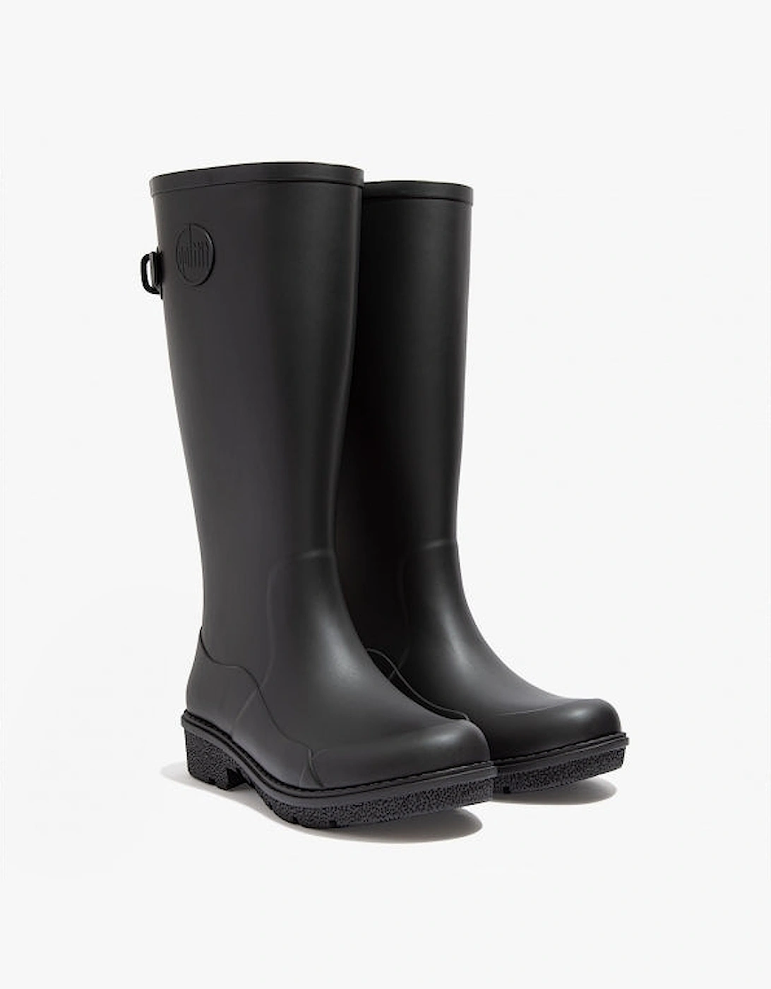 WONDERWELLY TALL Womens Rubber Wellington Boots All Black