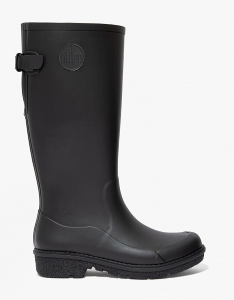 WONDERWELLY TALL Womens Rubber Wellington Boots All Black